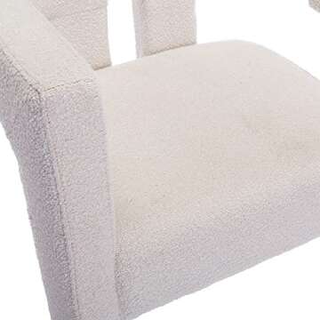 Lin-Utrend Stylish Boucle Dining Chairs Set of 2