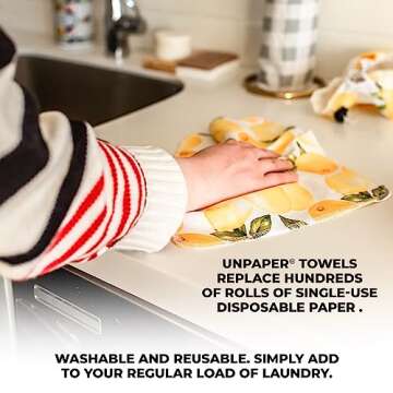 Marley's Monsters UNpaper Towels - 24 Count roll, Reusable Paper Towels, Paperless, Cotton, Tree Free (Indigo Shibori)