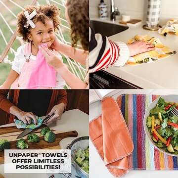 Marley's Monsters UNpaper Towels - 24 Count roll, Reusable Paper Towels, Paperless, Cotton, Tree Free (Indigo Shibori)