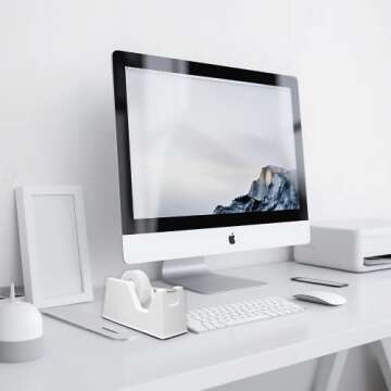 Premium White Tape Dispenser - Stylish & Functional