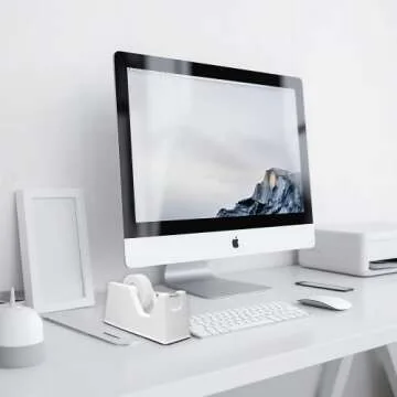 Premium White Tape Dispenser - Stylish & Functional