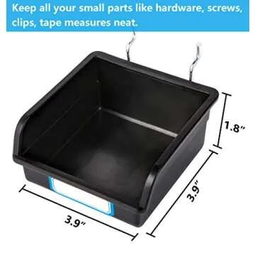 FRIMOONY Pegboard Hooks and Bins - 204 Pieces for Tool Organization