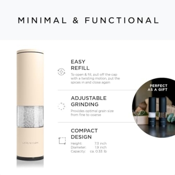 Stylish LARS NYSØM Salt and Pepper Grinder Set - Adjustable