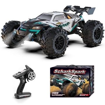 ScharkSpark Brushless RC Cars - Fast 70 KPH 4WD Offroad Truck
