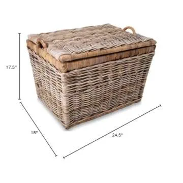 Elegant Wicker Storage Basket - Stylish & Spacious Solution