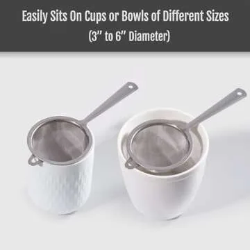 Matcha Sifter | Tea Strainer | Very Fine Mesh | Stainless Steel | Eliminate Clumps In Matcha Green Tea Powder