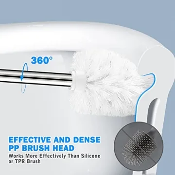 Elegant Luwing Toilet Brush Set with Stainless Steel Handle