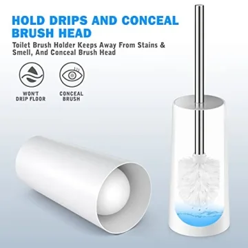 Elegant Luwing Toilet Brush Set with Stainless Steel Handle