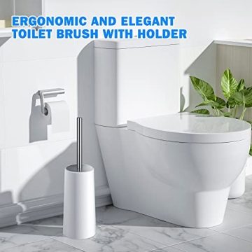 Elegant Luwing Toilet Brush Set with Stainless Steel Handle