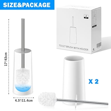 Elegant Luwing Toilet Brush Set with Stainless Steel Handle