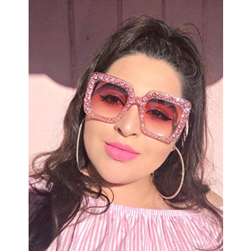 Oversized Rhinestone Sunglasses for Fashion Lovers