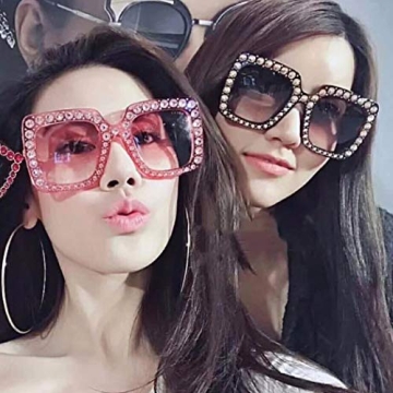 Oversized Rhinestone Sunglasses for Fashion Lovers