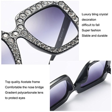 Oversized Rhinestone Sunglasses for Fashion Lovers