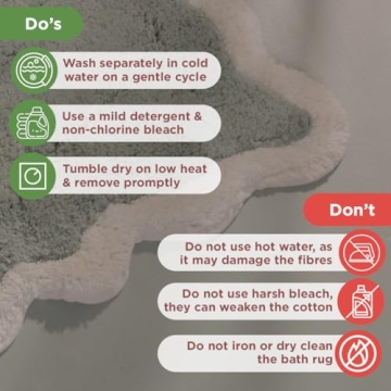 Soft Sage Green Bathroom Rug with Nonslip Backing