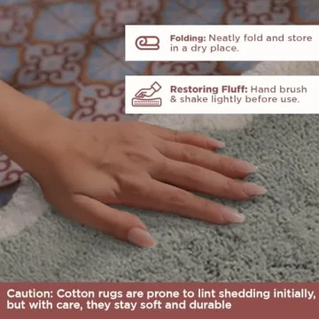 Soft Sage Green Bathroom Rug with Nonslip Backing