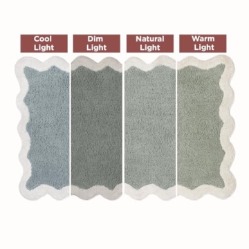 Soft Sage Green Bathroom Rug with Nonslip Backing