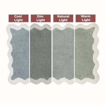 Soft Sage Green Bathroom Rug with Nonslip Backing