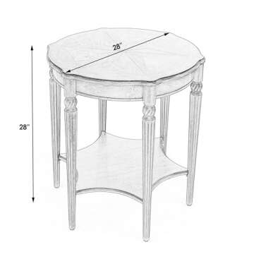 Butler Specialty Company Bainbridge Starburst Inlay End Table - Olive Ash Burl