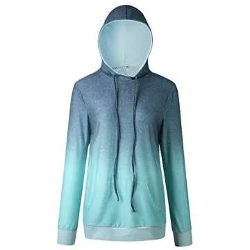 Minipeach Women's Long Sleeve Tops, Tie Dye Sweatshirt, Zip Up Hoodie Oversized-Sweatshirts Pullover