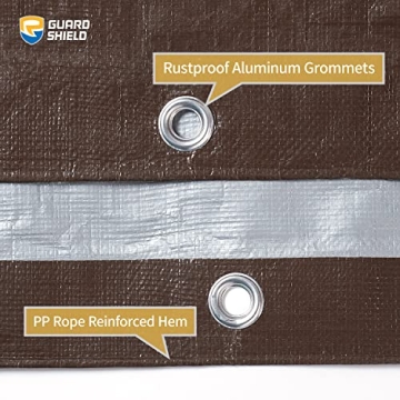 GUARD SHIELD Heavy Duty Waterproof Tarp Cover 12x12 Feet
