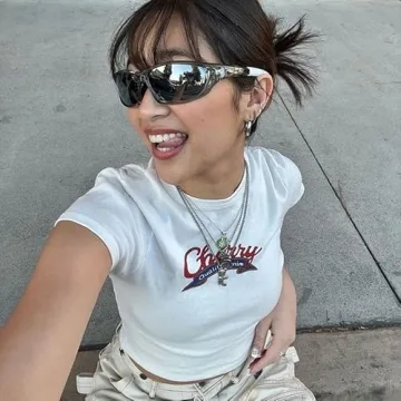 Baby Tees for Teen Girls Y2K Letter Print Crop Top