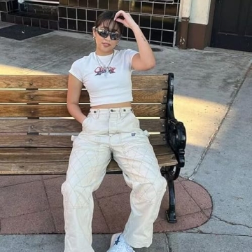 Baby Tees for Teen Girls Y2K Letter Print Crop Top