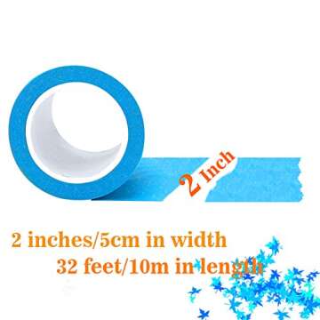 Gallop Chic Colored Masking Tape, Crafts Tape Set, 7 Pack Decorative Art Tape for Kids, 2 Inch DIY Writable Rainbow Colors Labeling Tape Kit, Arts Supplies for Customization