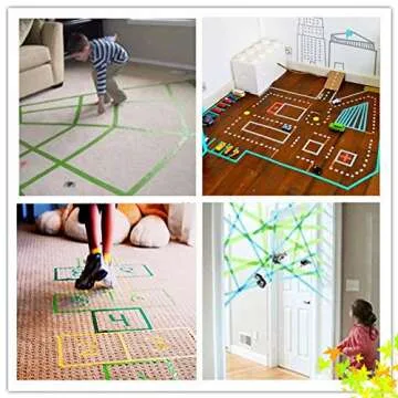 Gallop Chic Colored Masking Tape, Crafts Tape Set, 7 Pack Decorative Art Tape for Kids, 2 Inch DIY Writable Rainbow Colors Labeling Tape Kit, Arts Supplies for Customization