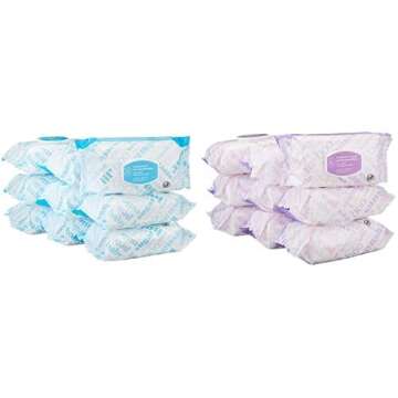 Amazon Elements Baby Wipes, Unscented, 720 Count & Sensitive, 720 Count (Shipped Separately)