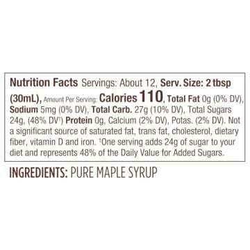 Butternut Mountain Farm Pure Maple Syrup Grade A Amber Rich PET Bottle, 12 Fl Oz