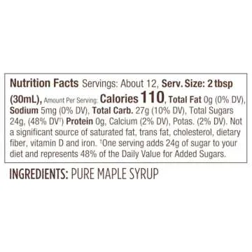 Butternut Mountain Farm Pure Maple Syrup Grade A Amber Rich PET Bottle, 12 Fl Oz