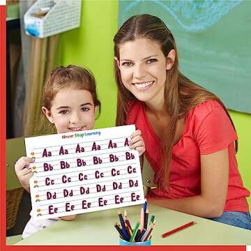 50 Sheets Ruled Writing Paper, Double-Sided Printing Skip-A-Line Ruled Writing Paper with Dotted Lines Handwriting Practice Paper 1” line spacing for Kindergarten Toddlers Kids (11” x 8.3”)