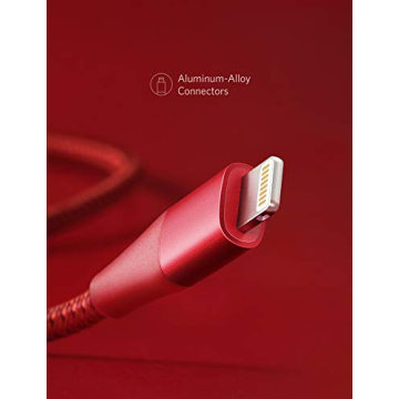 Anker Powerline+ II Lightning Cable for Apple Devices 6FT, Red