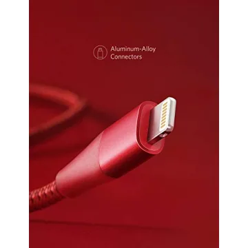 Anker Powerline+ II Lightning Cable for Apple Devices 6FT, Red
