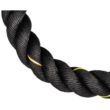 Fitvids Battle Rope 1.5Inch 2 Inch Diameter Poly Dacron 30 FT, 40 FT, 50 FT Length, Heavy Ropes for Home Gym and Workout