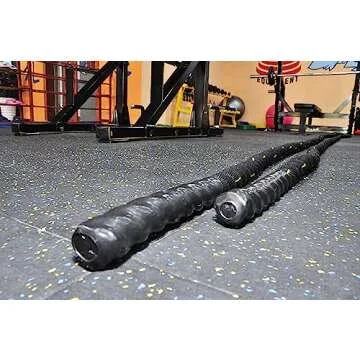 Fitvids Battle Rope 1.5Inch 2 Inch Diameter Poly Dacron 30 FT, 40 FT, 50 FT Length, Heavy Ropes for Home Gym and Workout