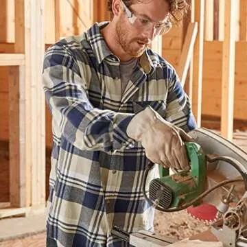 Legendary Whitetails Men's Tall Buck Camp Flannel, Long Sleeve Plaid Button Down Casual Shirt, Corduroy Cuffs, Shale, Large