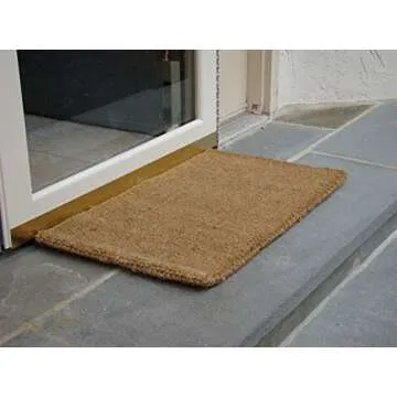 Kempf Natural Coco Coir Door Mat, 22” x 36” x 1” - Thick, Woven Back, Heavy Duty Durable, for Entryway Front Door Patio Porch, Indoor Outdoor, Blank Welcome Floor Mat