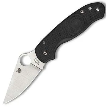 Spyderco Para 3 Lightweight Signature Folding Utility Pocket Knife with 2.92" Stainless Steel Blade and FRN Handle - Everyday Carry - PlainEdge - C223PBK