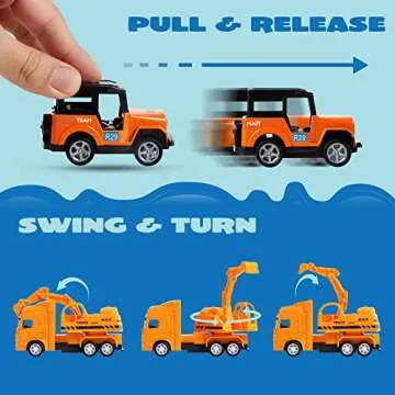 JOYIN 20PCS Die Cast Pull Back Cars for Kids