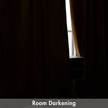 MIULEE Gold Brown Velvet Curtains Thermal Insulated Blackout Curtain Fall Drapes for Bedroom Living Room Darkening 90 Inches Long Curtains Panels Rod Pocket Set of 2