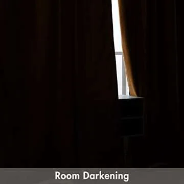 MIULEE Gold Brown Velvet Curtains Thermal Insulated Blackout Curtain Fall Drapes for Bedroom Living Room Darkening 90 Inches Long Curtains Panels Rod Pocket Set of 2