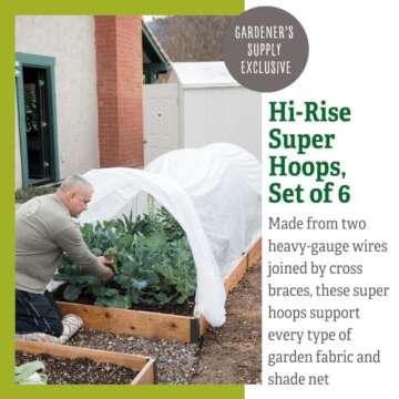 Gardener's Supply Company Hi-Rise Super Hoops, Set of 6