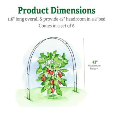 Gardener's Supply Company Hi-Rise Super Hoops, Set of 6