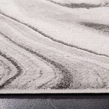 SAFAVIEH Craft Collection Accent Rug - 4' x 6', Grey & Silver, Modern Abstract Design, Non-Shedding & Easy Care, Ideal for High Traffic Areas in Entryway, Living Room, Bedroom (CFT819G)