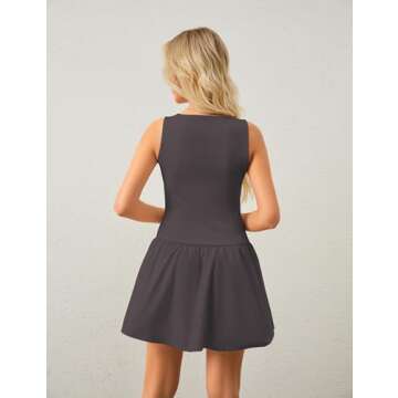 Ymejia Women's Flowy Mini Tank Dress Sleeveless Stylish Summer