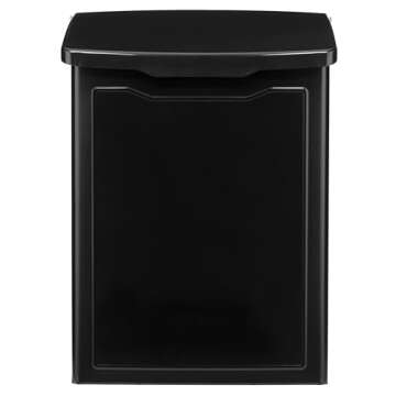 Architectural Mailboxes 2681B Black Marina Wall Mount Mailbox, Small