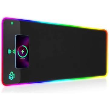 GIM Wireless RGB Gaming Mouse Pad with 15W Fast Charge & 10 LED Modes