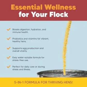 Flock PRO Hen Boost - Digestive Supplement for Hens | Chicken Vitamins and Supplements | Probiotics,...
