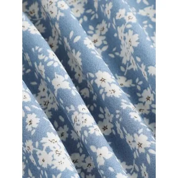 CIDER Santorini Beach Vacation Ditsy Floral Tie Dress